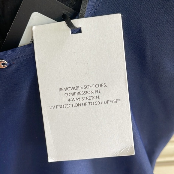 DKNY Navy Blue Swimsuit size 10 NWT - Picture 3 of 6